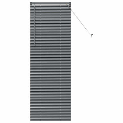 Persiana de Janela com cortinas Manual Cinzento escuro Alumínio