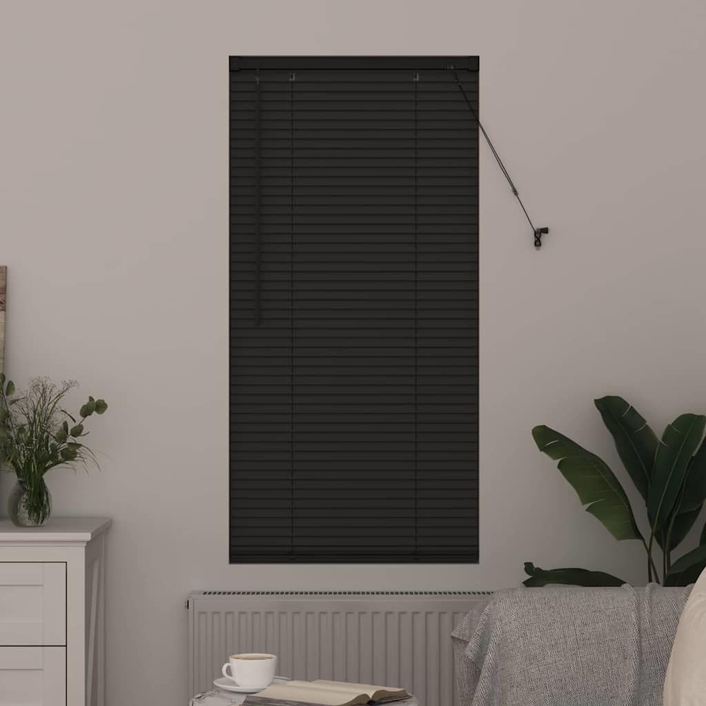Persiana de Janela com cortinas Manual Cinzento escuro Alumínio