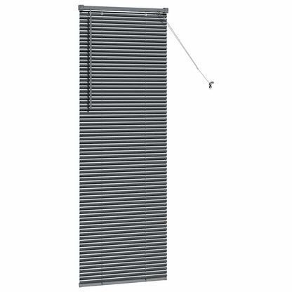 Persiana de Janela com cortinas Manual Cinzento escuro Alumínio