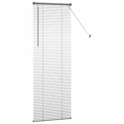 Persiana de Janela com cortinas Manual Cinzento escuro Alumínio