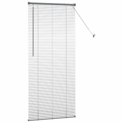 Persiana de Janela com cortinas Manual Cinzento escuro Alumínio