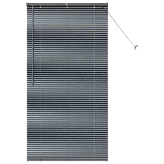 Persiana de Janela com cortinas Manual Cinzento escuro Alumínio