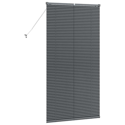 Persiana de Janela com cortinas Manual Cinzento escuro Alumínio