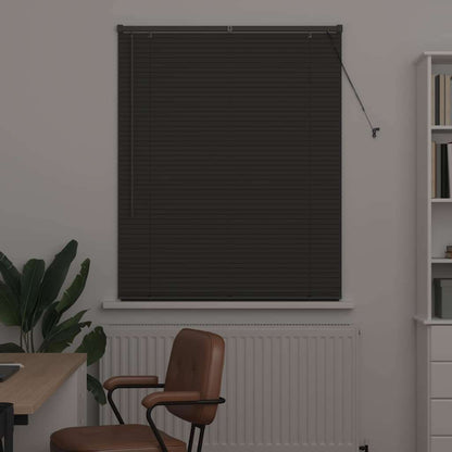 Persiana de Janela com cortinas Manual Cinzento escuro Alumínio