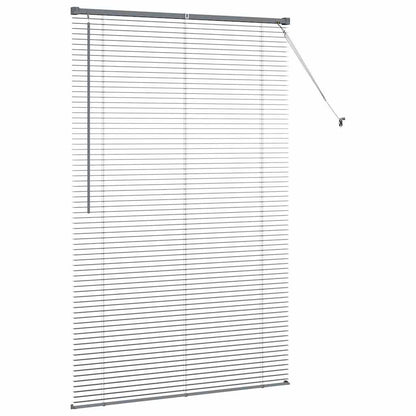 Persiana de Janela com cortinas Manual Cinzento escuro Alumínio