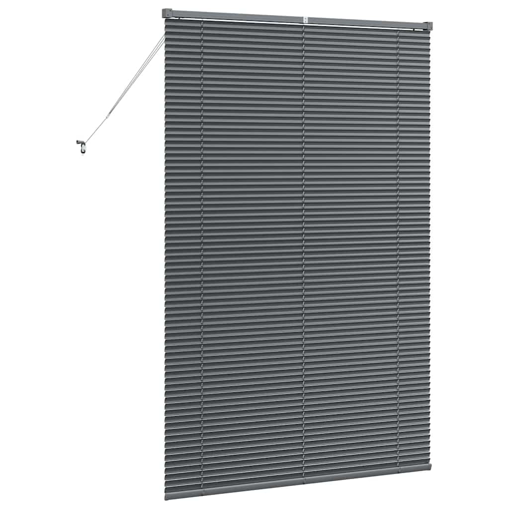 Persiana de Janela com cortinas Manual Cinzento escuro Alumínio