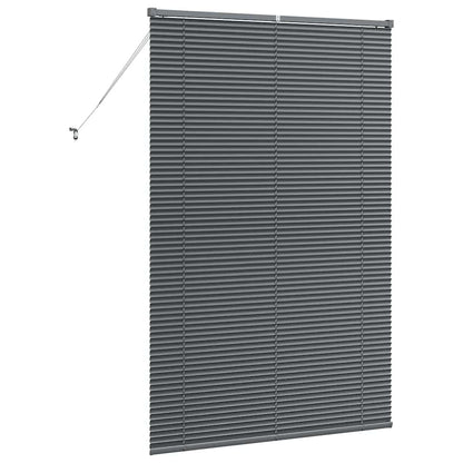 Persiana de Janela com cortinas Manual Cinzento escuro Alumínio
