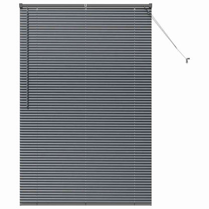 Persiana de Janela com cortinas Manual Cinzento escuro Alumínio