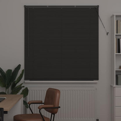 Persiana de Janela com cortinas Manual Cinzento escuro Alumínio