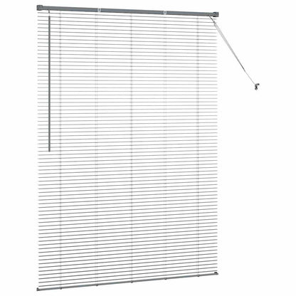 Persiana de Janela com cortinas Manual Cinzento escuro Alumínio