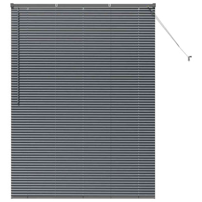 Persiana de Janela com cortinas Manual Cinzento escuro Alumínio