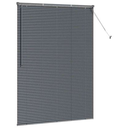 Persiana de Janela com cortinas Manual Cinzento escuro Alumínio