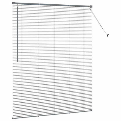 Persiana de Janela com cortinas Manual Cinzento escuro Alumínio