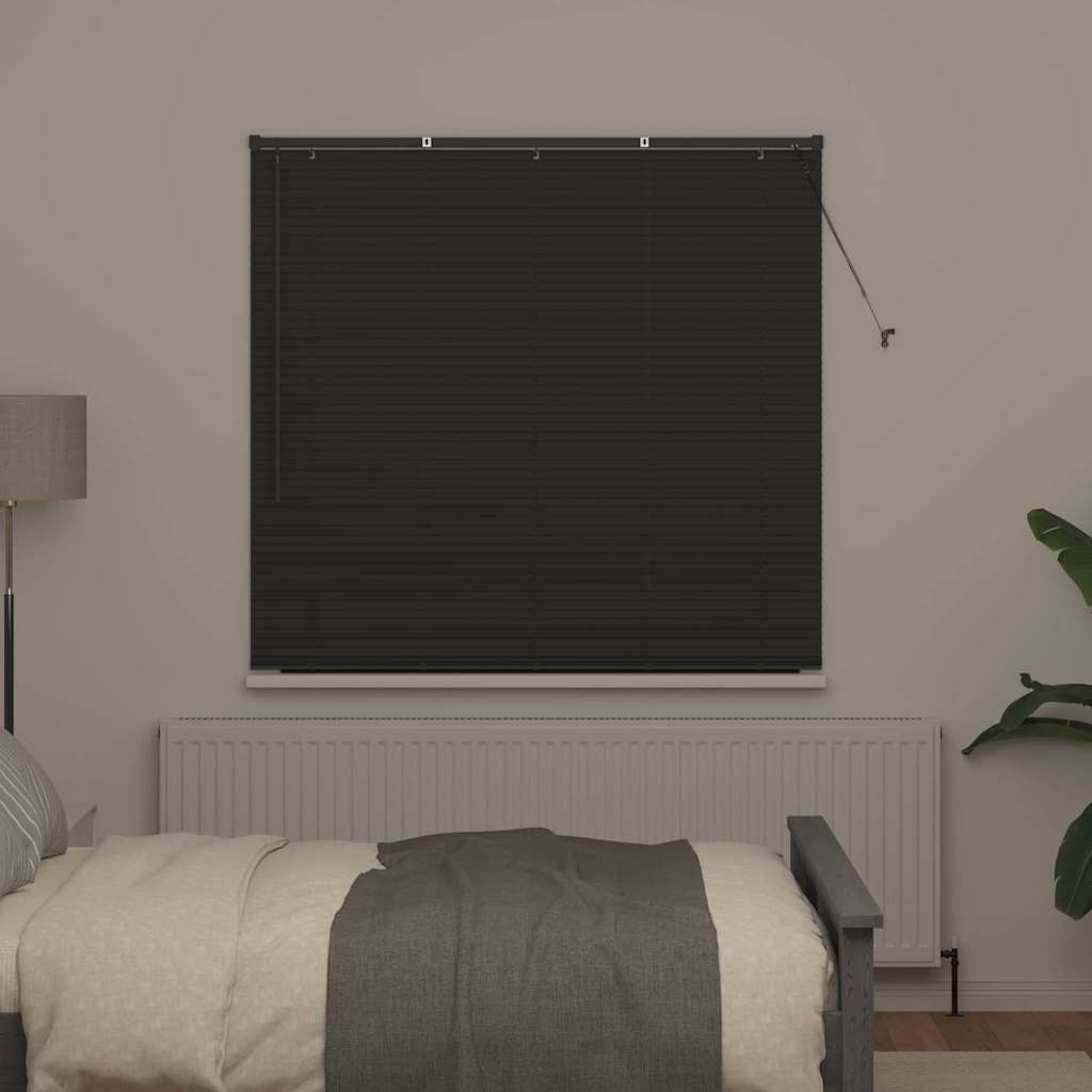 Persiana de Janela com cortinas Manual Cinzento escuro Alumínio