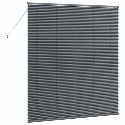 Persiana de Janela com cortinas Manual Cinzento escuro Alumínio