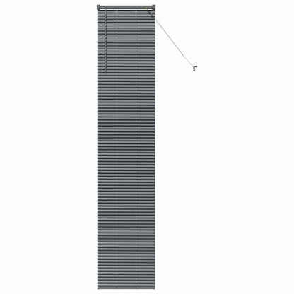 Persiana de Janela com cortinas Manual Cinzento escuro Alumínio