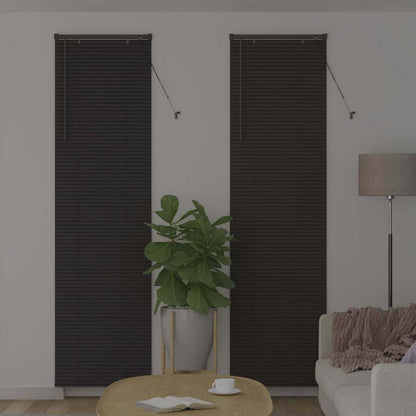 Persiana de Janela com cortinas Manual Cinzento escuro Alumínio