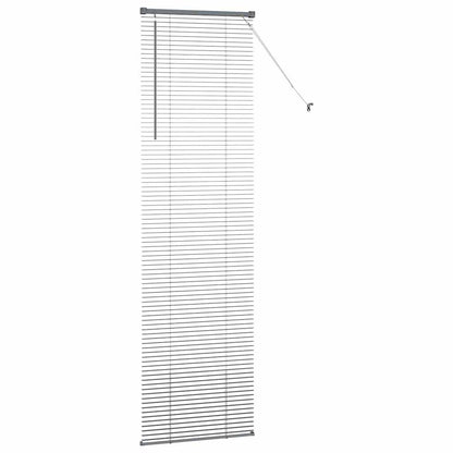 Persiana de Janela com cortinas Manual Cinzento escuro Alumínio