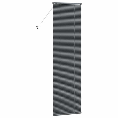 Persiana de Janela com cortinas Manual Cinzento escuro Alumínio