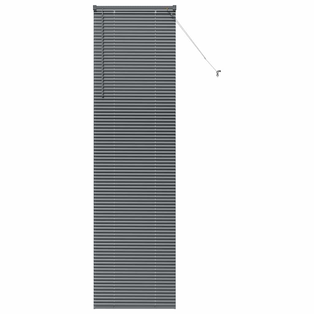 Persiana de Janela com cortinas Manual Cinzento escuro Alumínio