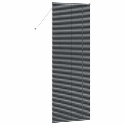 Persiana de Janela com cortinas Manual Cinzento escuro Alumínio