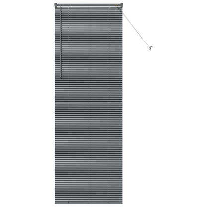 Persiana de Janela com cortinas Manual Cinzento escuro Alumínio