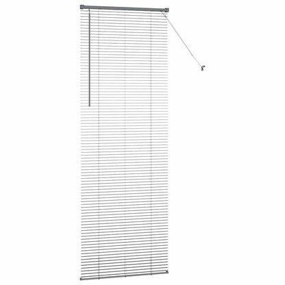 Persiana de Janela com cortinas Manual Cinzento escuro Alumínio