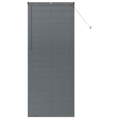 Persiana de Janela com cortinas Manual Cinzento escuro Alumínio