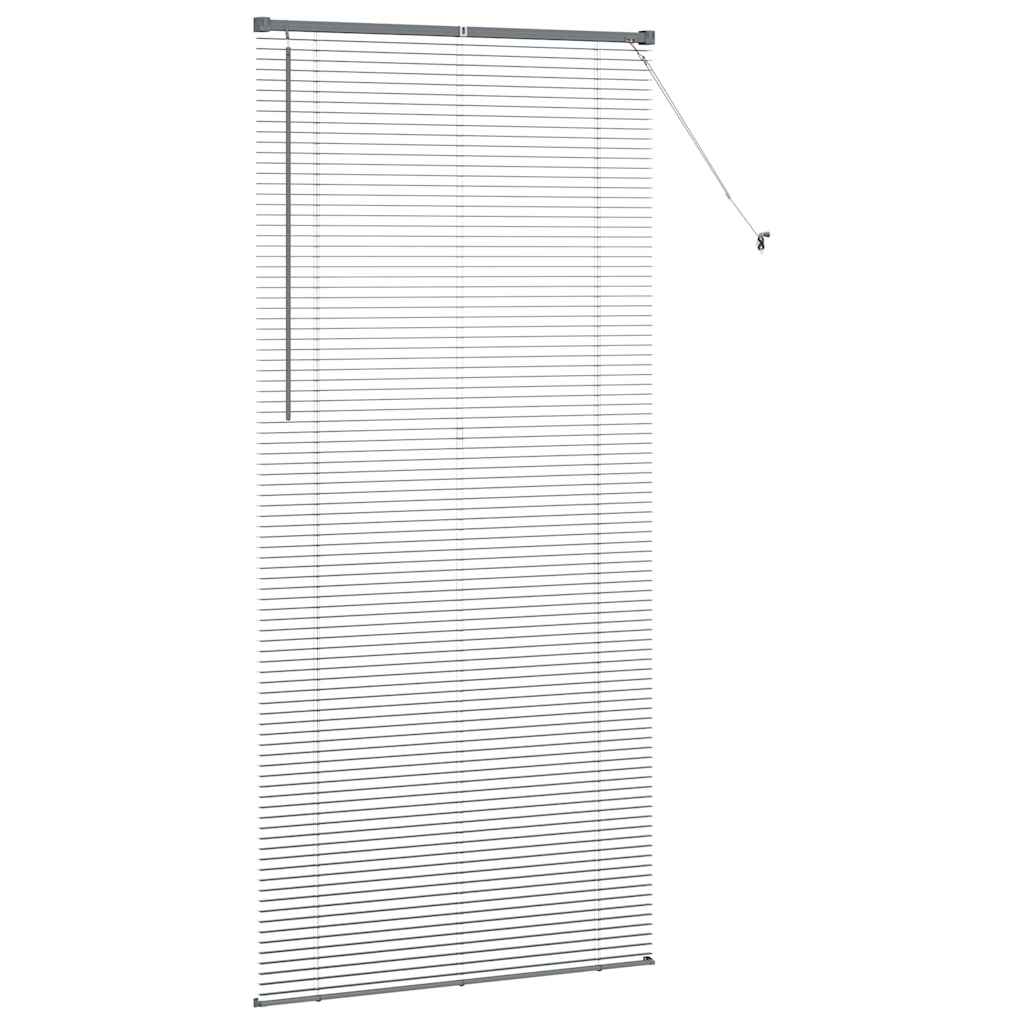 Persiana de Janela com cortinas Manual Cinzento escuro Alumínio