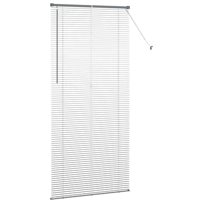 Persiana de Janela com cortinas Manual Cinzento escuro Alumínio