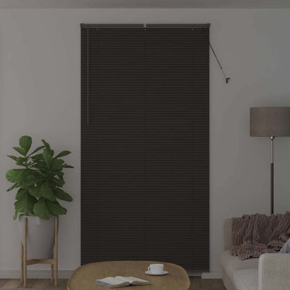 Persiana de Janela com cortinas Manual Cinzento escuro Alumínio