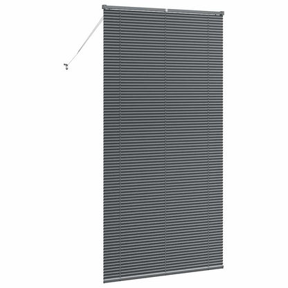 Persiana de Janela com cortinas Manual Cinzento escuro Alumínio