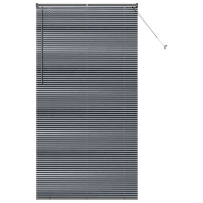 Persiana de Janela com cortinas Manual Cinzento escuro Alumínio