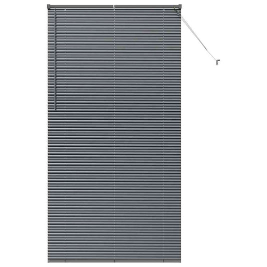 Persiana de Janela com cortinas Manual Cinzento escuro Alumínio
