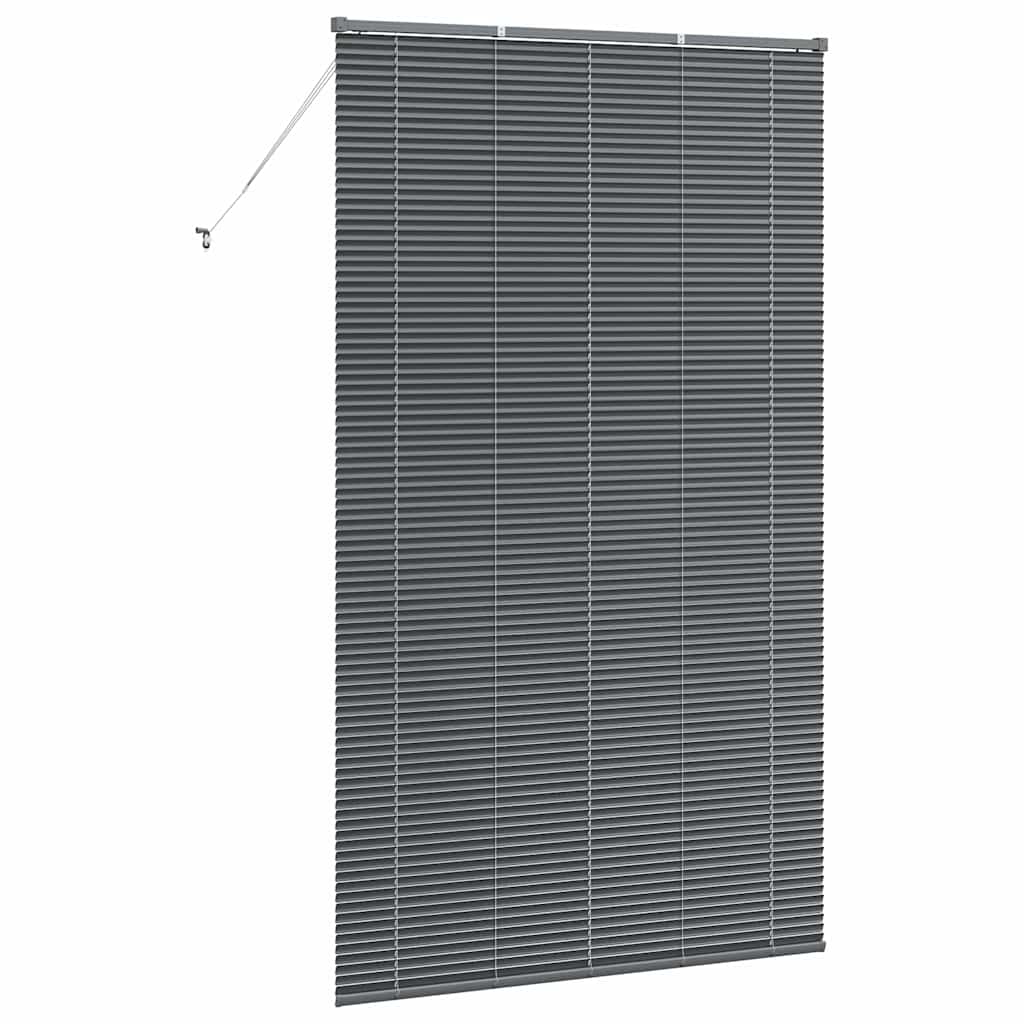 Persiana de Janela com cortinas Manual Cinzento escuro Alumínio