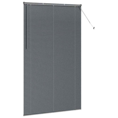 Persiana de Janela com cortinas Manual Cinzento escuro Alumínio