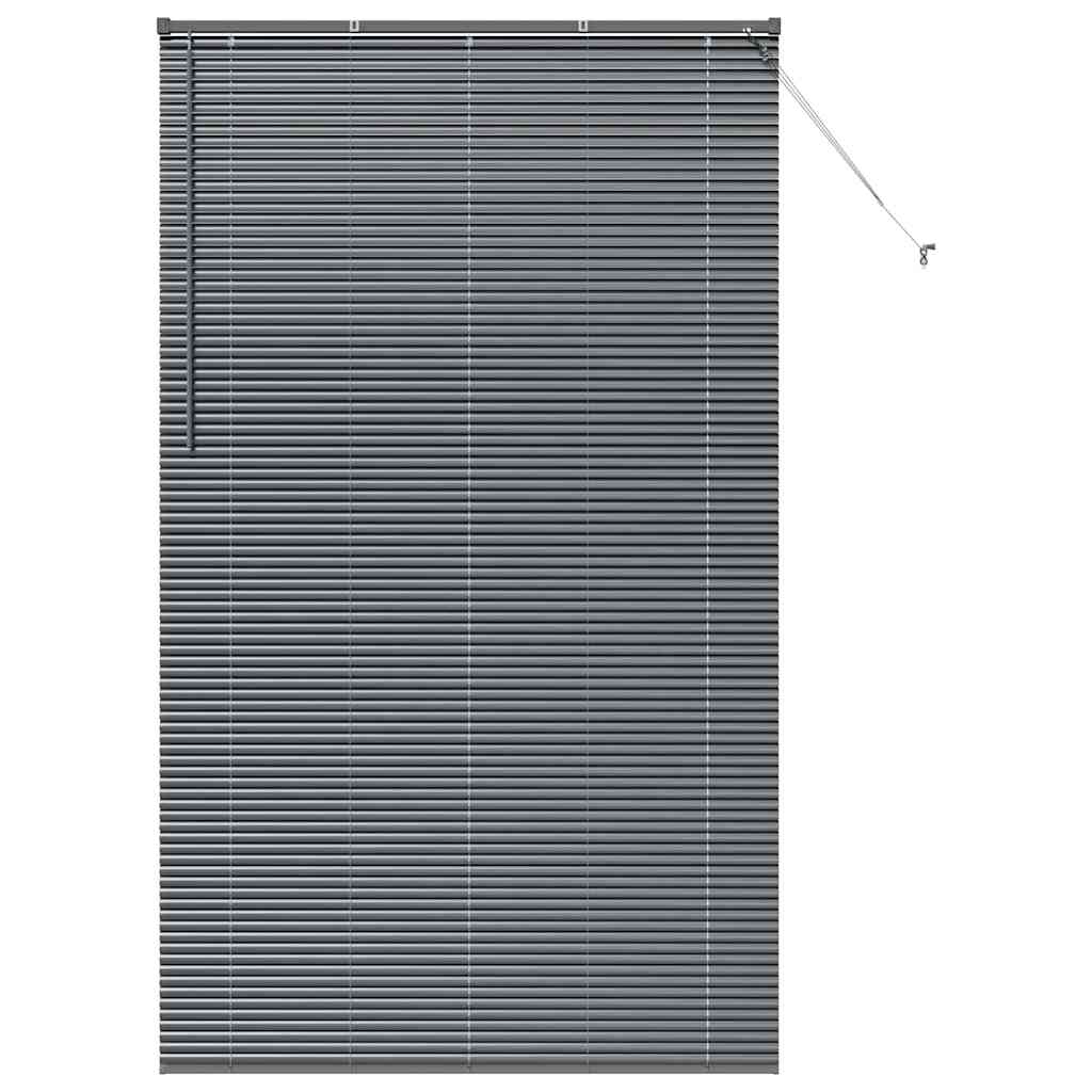 Persiana de Janela com cortinas Manual Cinzento escuro Alumínio