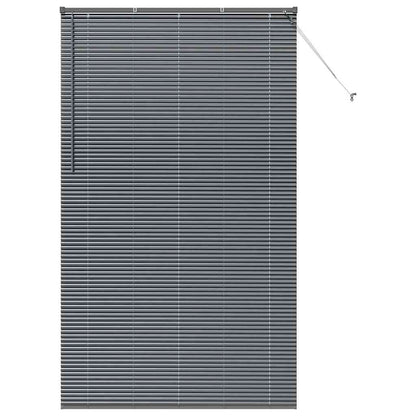 Persiana de Janela com cortinas Manual Cinzento escuro Alumínio