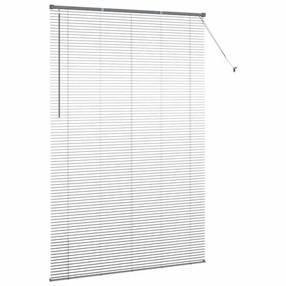 Persiana de Janela com cortinas Manual Cinzento escuro Alumínio