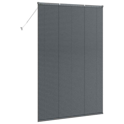 Persiana de Janela com cortinas Manual Cinzento escuro Alumínio