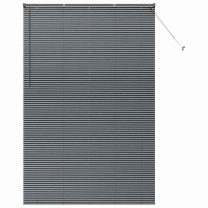 Persiana de Janela com cortinas Manual Cinzento escuro Alumínio