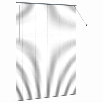 Persiana de Janela com cortinas Manual Cinzento escuro Alumínio