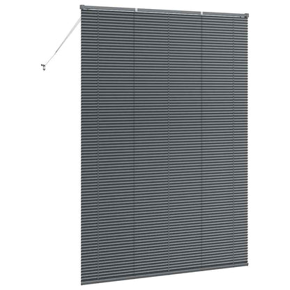 Persiana de Janela com cortinas Manual Cinzento escuro Alumínio