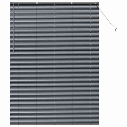 Persiana de Janela com cortinas Manual Cinzento escuro Alumínio