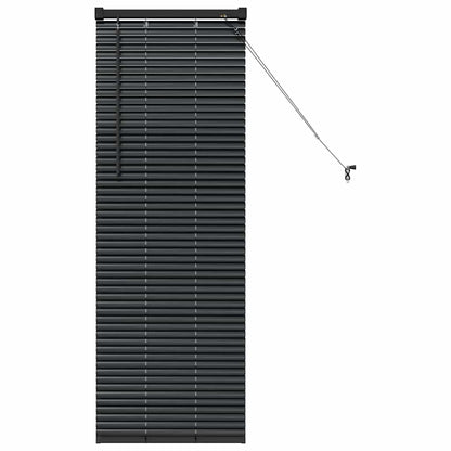 Persiana de Janela com cortinas Manual Preto Alumínio