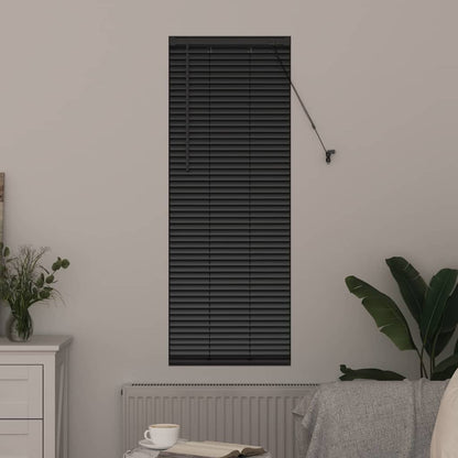 Persiana de Janela com cortinas Manual Preto Alumínio