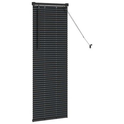 Persiana de Janela com cortinas Manual Preto Alumínio