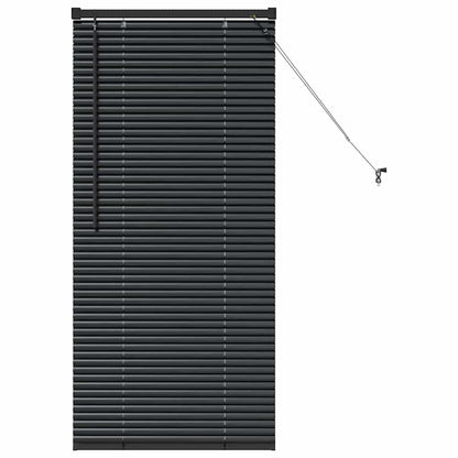 Persiana de Janela com cortinas Manual Preto Alumínio