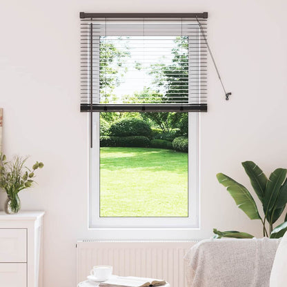 Persiana de Janela com cortinas Manual Preto Alumínio