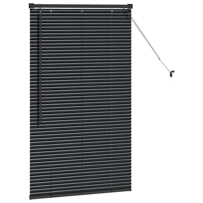 Persiana de Janela com cortinas Manual Preto Alumínio